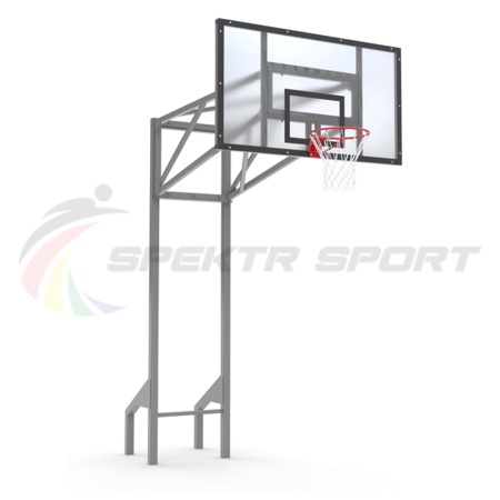Купить Стойка баскетбольная уличная усиленная со щитом из оргстекла, кольцом и сеткой SP D 413 в Вельске 